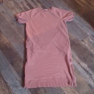 CLOTH By Design Lovely Mauve Purple Pink Long Tshirt Dress Cotton Made In India
